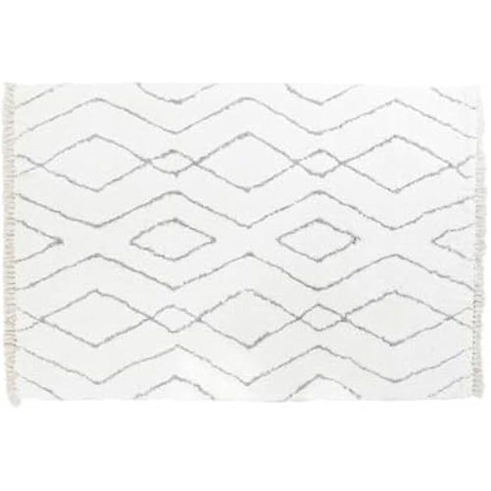 Tapis - DKD Home Decor - Standard - Blanc et gris - 120 x 180 cm - Moderne
