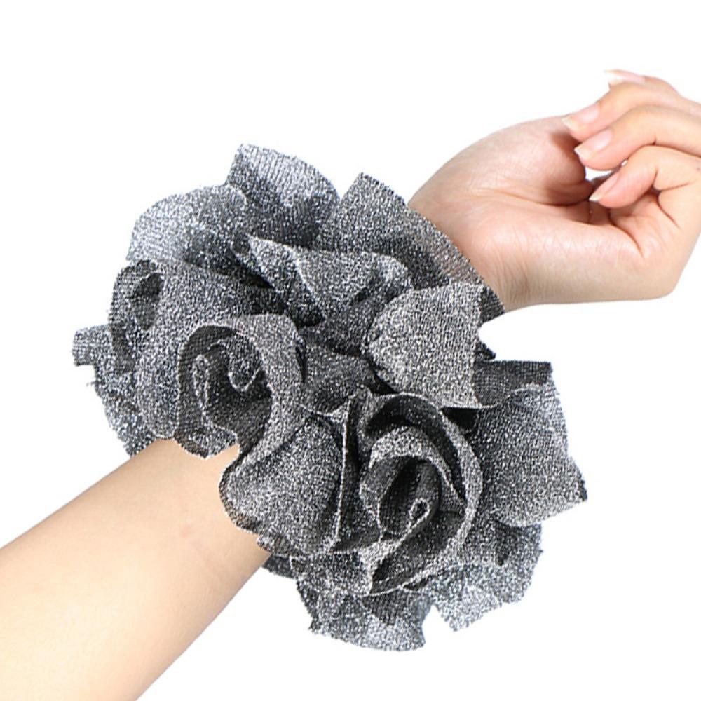 Golden Velvet Elastic Shiny Velvet Fabric Hair Ring Fabric Art Elastic Rubber Bands  Hair
