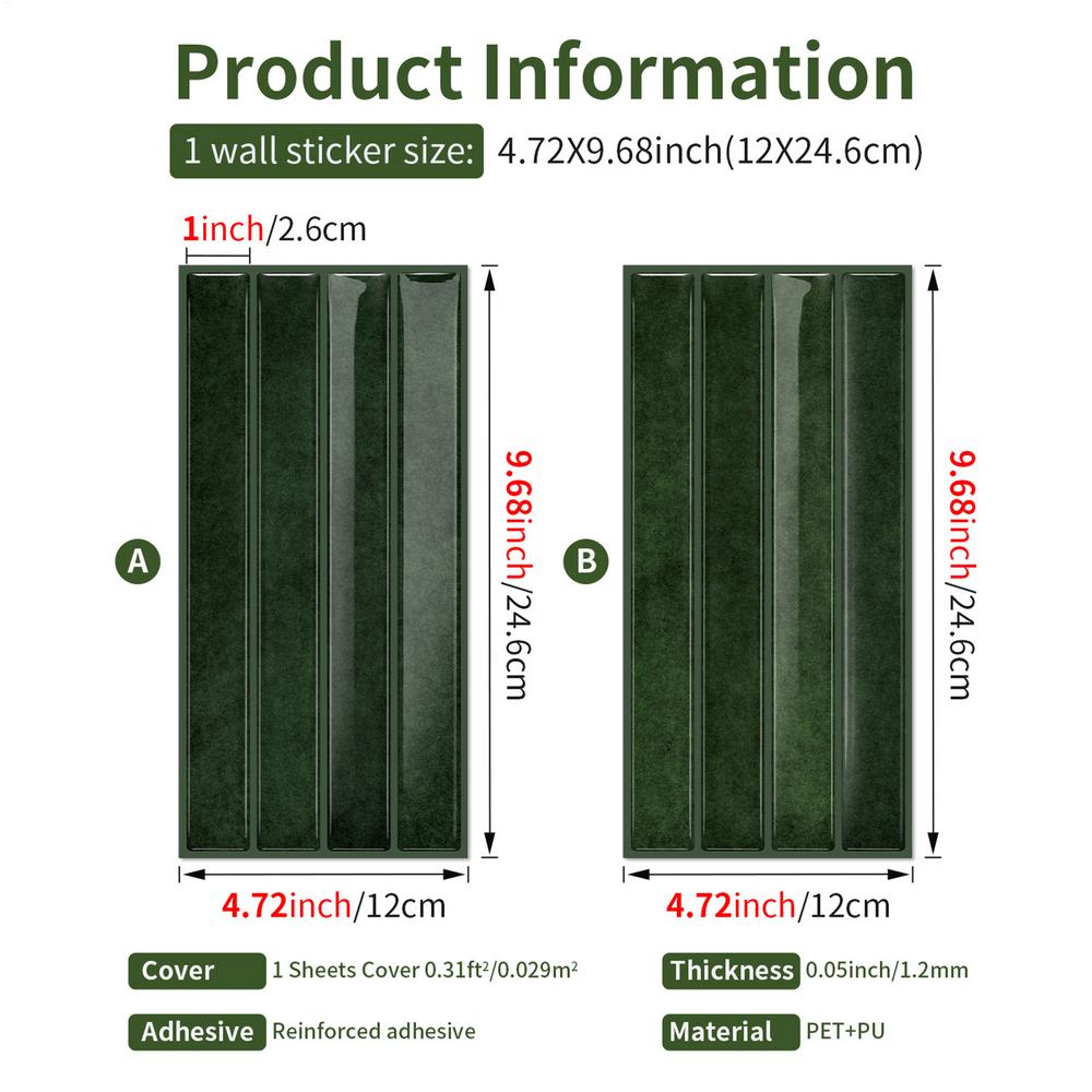 Self-adhesive wallpaper, simulated tile sticker, removable wallpaper, suitable for countertops, transparent wall protection film