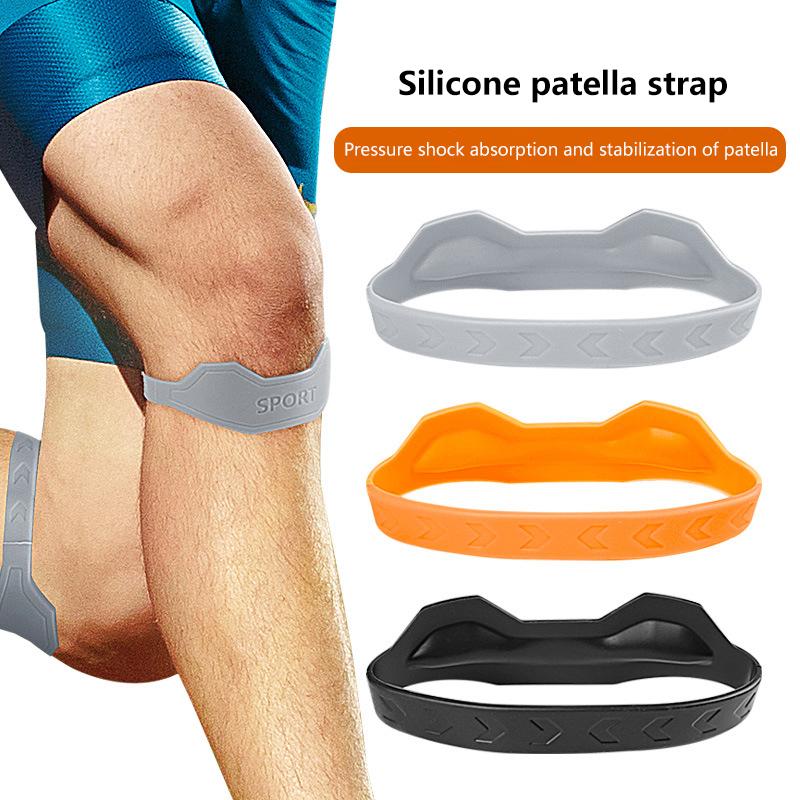 1Pcs Silicone Patella Tendon Knee Straps Knee Support Fixed Protection Patella Knee Strap Highly Elastic Flexible