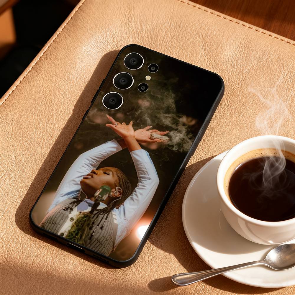 Rapper D-Doechii Phone Case For Samsung S26,S25,24,23,22,30,21,10,9,Ultra,Plus,Lite,FE Soft Black Case