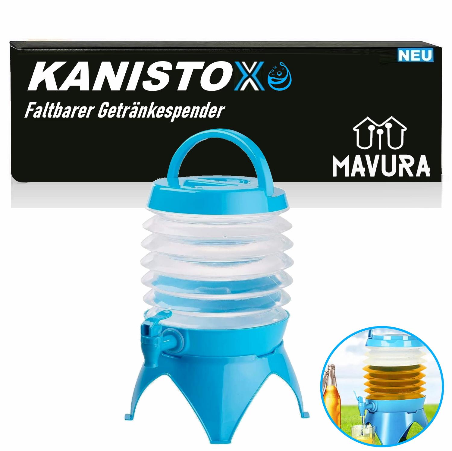 

MAVURA KANISTOX Складний диспенсер для води Диспенсер для напоїв Каністра Кран
