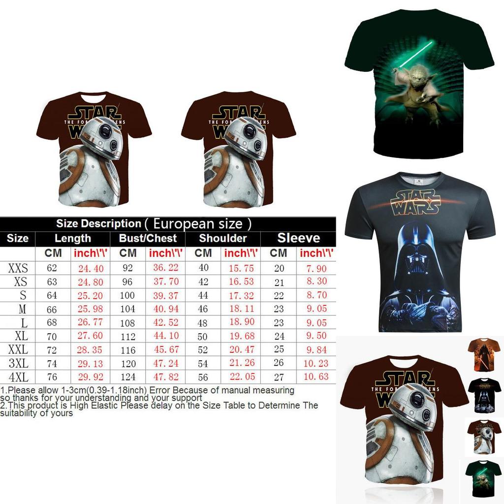 Premium Quality Men 3d Print Casual Star Wars Darth Vader Funny Short Sleeve T-shirt Tee For Everyday Wear