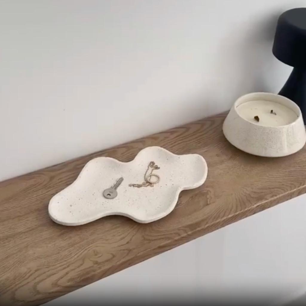 Cloud Shape Irregular Tray Creative Storage Container for Jewelry Home Decor Candle Holder Other Shapes Holiday Gift Tray