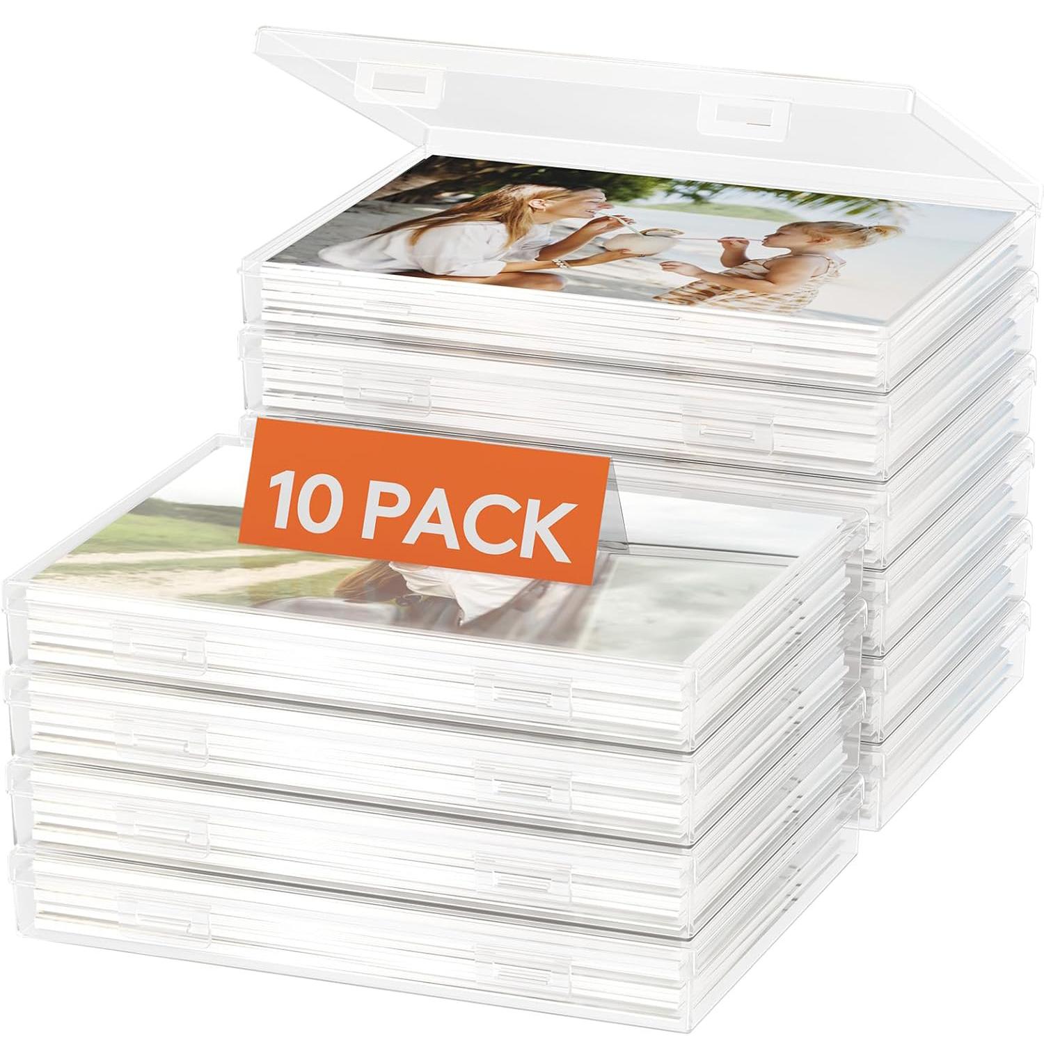 

5 x7 Фото Ящик для хранения Контейнер Keeper Органайзер, 10 шт., для фотографий, поделок, скрапбукинга, канцелярских принадлежностей, организация, прозрачный