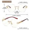 Retro Workplace Style Borderless Reading Glasses Ultra-Clear Lenses Daily Wear Reading Glasses For Reading