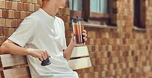 KINTO To Go Bottle 360ml White with Straw, Lightweight, Dishwasher Safe, Double-Walled, 20061