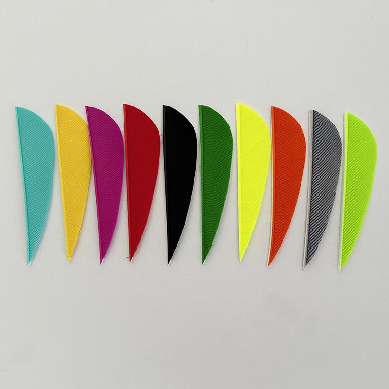 50Pcs Arrows 2.5Inch Turkey Feathers Fletching with Parabolic Water Drop RW Archery Feather for Hunting Bow Arrow Accessories 5