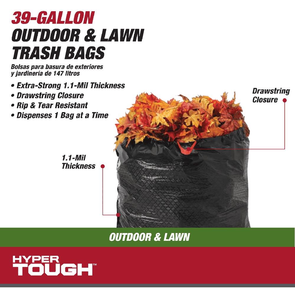 39-Gallon Drawstring Outdoor & Lawn Trash Bags 1.1 MIL 30 Bags