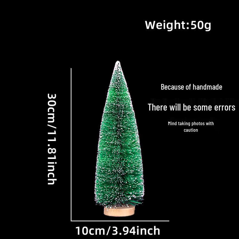 Schnee-beflockter Mini-Sisal-Weihnachtsbaum: Künstliche Weiße Zeder in verschiedenen Größen zur Dekoration von Mikrolandschaften