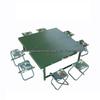 Mesa Plegable Portátil para Camping y Sillas, Set Color Verde Militar