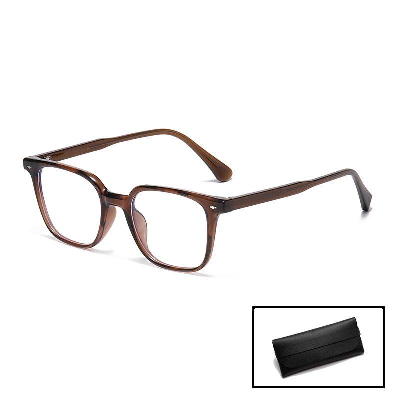 Square Metal Core Leg High-End Anti Blue Light Flat Mirror, New Trend Cross-Border Classic Men And Women Glasses