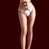 Women 1D Dot Thin Hollow Out Pantyhose Oil Glossy Shiny Open Crotch Elastic Stockings Sheer See Through Maid Dance Stockings