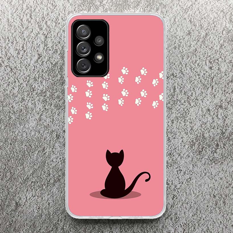 Cat Footprint Funny Paw Cute Phone Case for Samsung Galaxy A16 A15 A14 A13 A56 A55 A54 A53 A36 A35 A34 A33 A26 A25 A24 A23 A05S