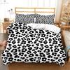 Pink Leopard Black and White Simple Print Duvet Cover 100% Polyester Bedding Set Quilt Cover Pillowcase Three-piece Set