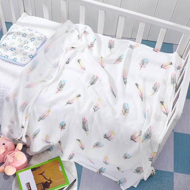 New Bamboo Cotton Soft Baby Blankets Newborn Muslin Swaddle Blanket for Newborn Girl and Boy Super Soft Baby Bath Towel