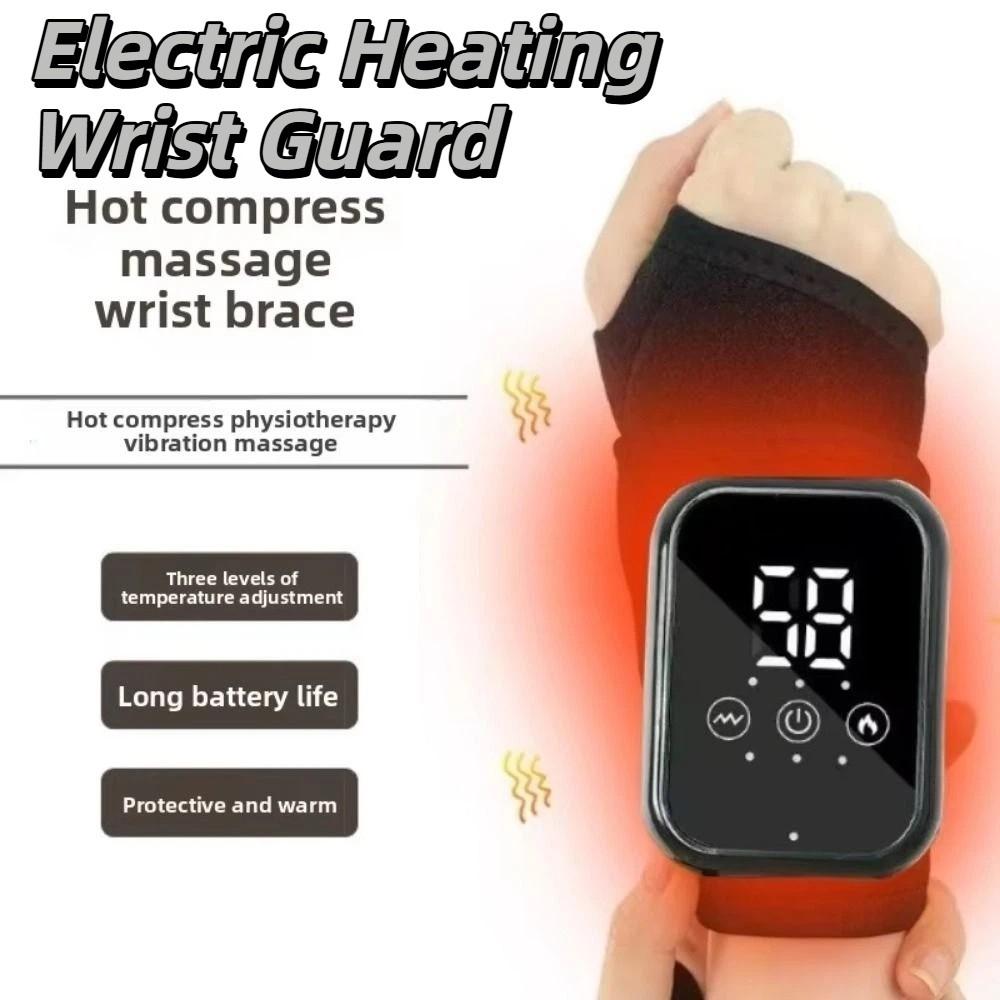 Non-Slip Electric Heating Wrist Guard Adjustable Wireless Wrist Massager  Hand Wrist Support