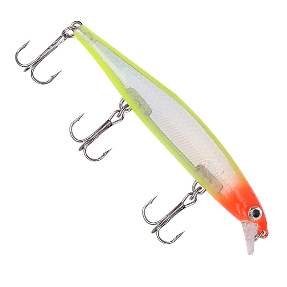 HENG JIA 11CM Vivid Lures Artificial Minnow Fishing Bait with Hooks
