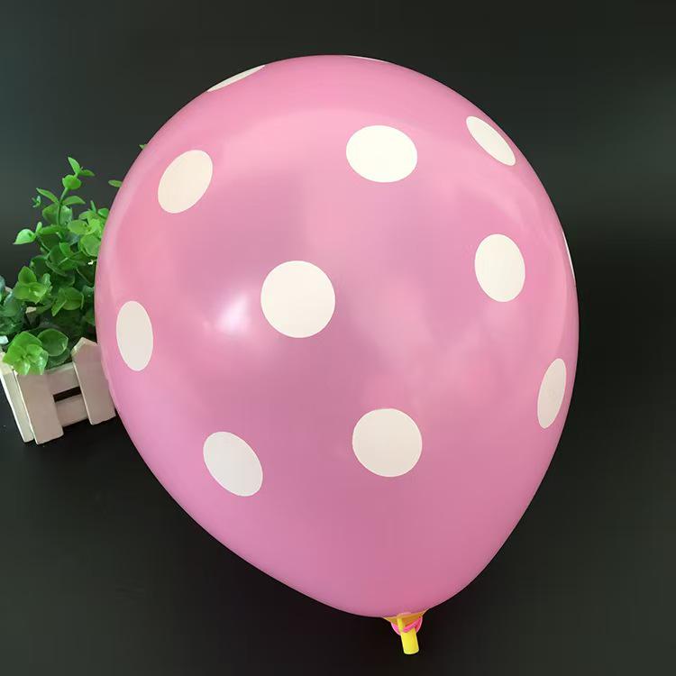 Candy Color Polka Dot Balloons 12" 280g for Children's Day & School Event Decoration