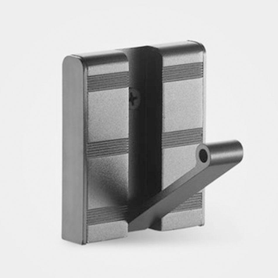 Invisible Folding Wall Hook Black Sliver Gold Aluminum Hallway Bathroom Lavatory Door Clothes Towel Storage  1 2 3 4 5 6 Hooks