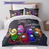 Among Us Custom Name Pattern Bedding,Quilt Set Quilt Cover Pillowcase Home Birthday Gift(1 * Duvet Cover + 2 * Pillowcase, Without Core)