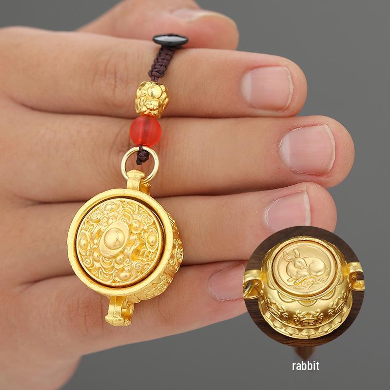 Zhuanzhuan Jubao Twelve Zodiac Alloy Pixiu Pen Keychain & Pendant Charm