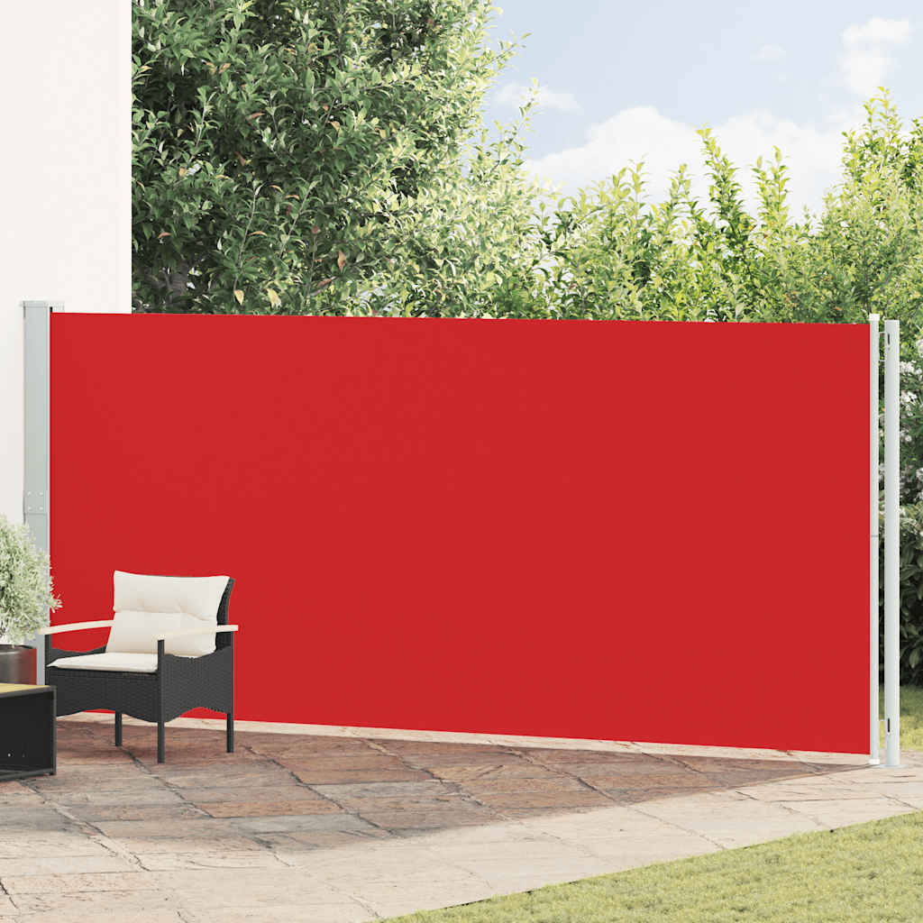 Vidaxl Wysuwana Markiza Boczna Na Taras, 180 X 600 Cm, Czerwona