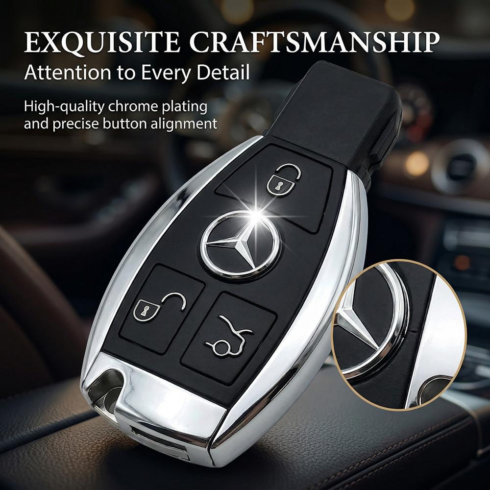 CQM1 1pc Replacement Logo Mercedes Benz Car Remote Key Shell Case Fob Housing For Mercedes Benz A B C E S Class Not Modified
