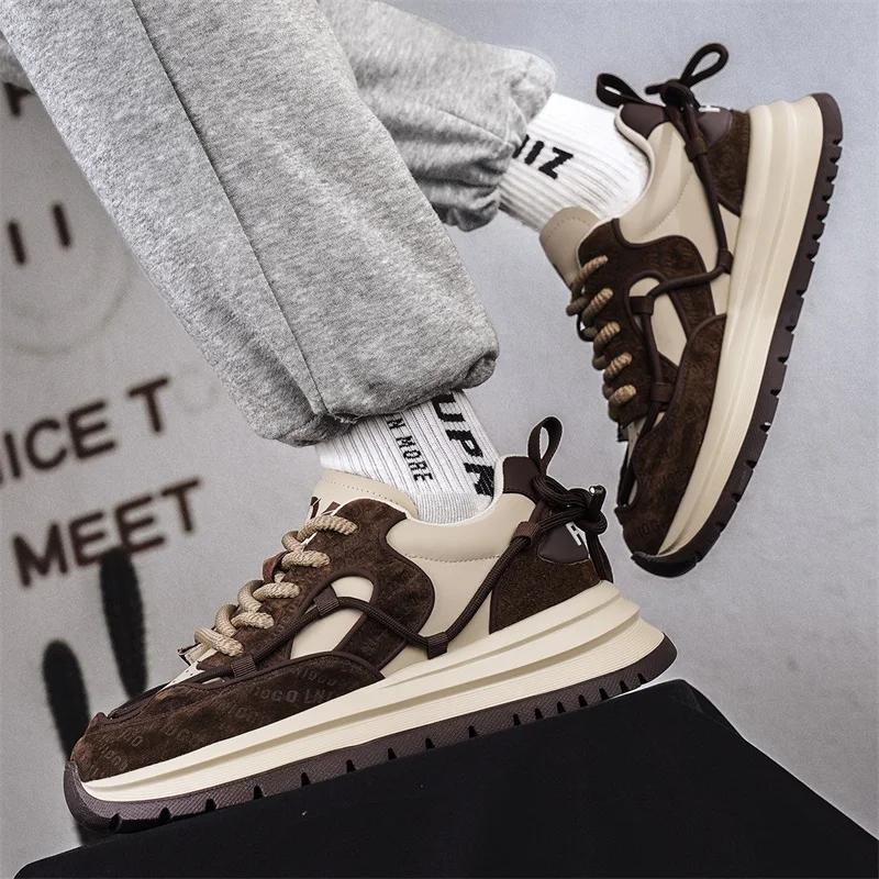 Модные мокасины Мужские кроссовки Мужские кроссовки Спорт и отдых Нескользящие Круглый — фото 4