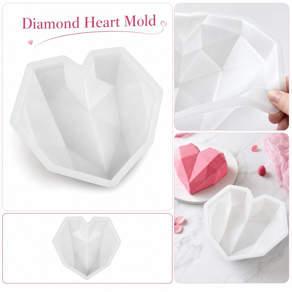 Silicone Cake Mold Set with Multiple Shapes for Baking Mousse Desserts and Pastries Flexible Non-Stick Food Grade Material Kitchen Tool