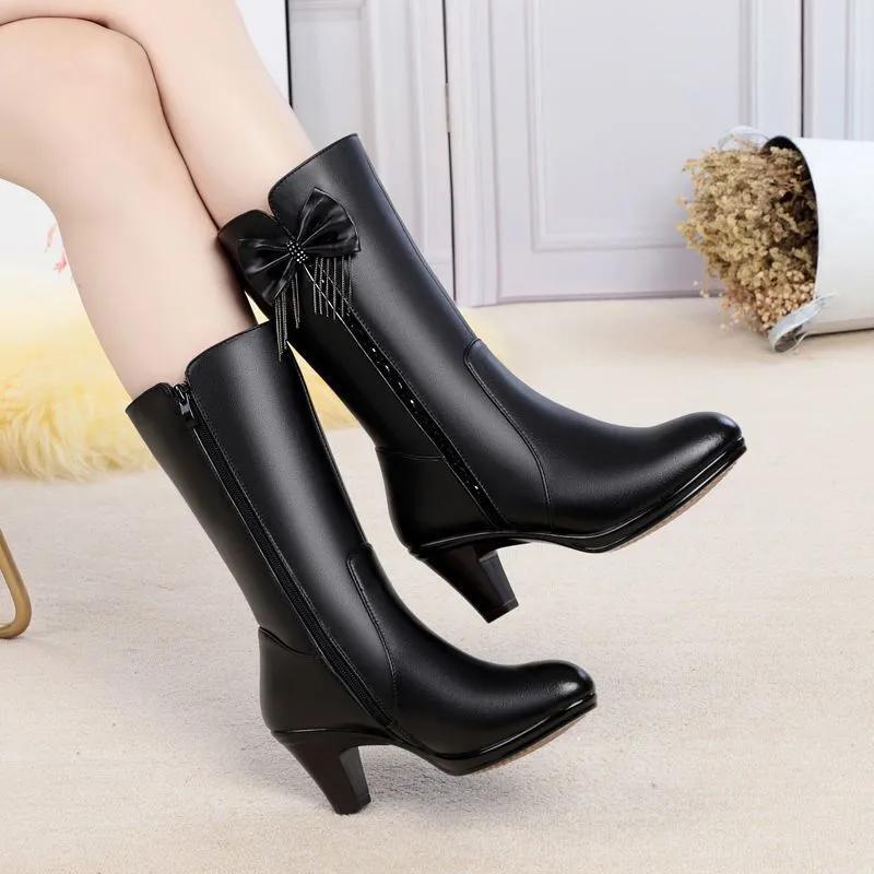 

Женские зимние ботинки Мартина на толстом каблуке с флисовой подкладкой, ботинки из искусственной кожи 35