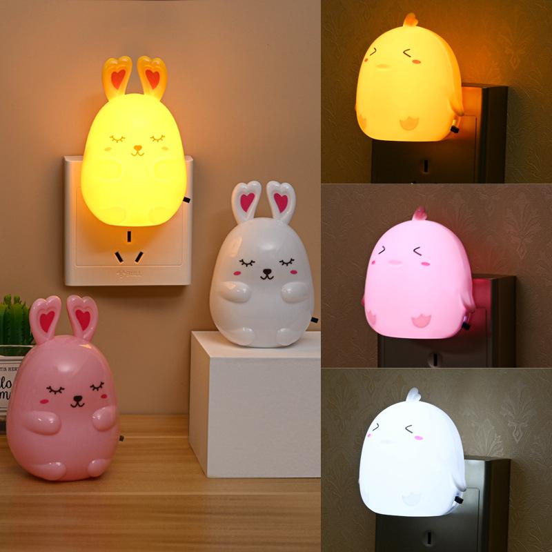 LED Cartoon Night Light with Socket Switch for Bedroom or Hallway