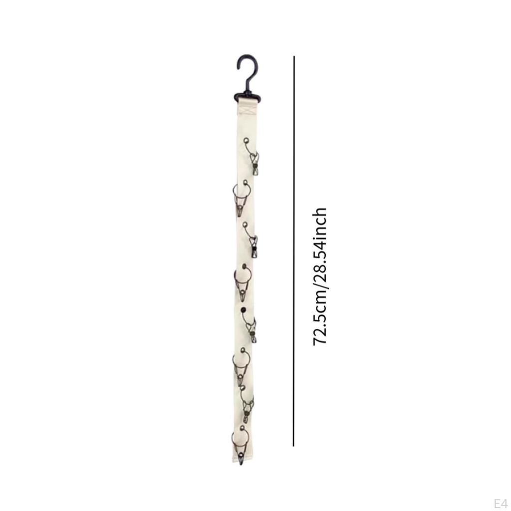 Doll Organizer with Clips And Storage Strap, Hanging Holder for Office Or Home Wall