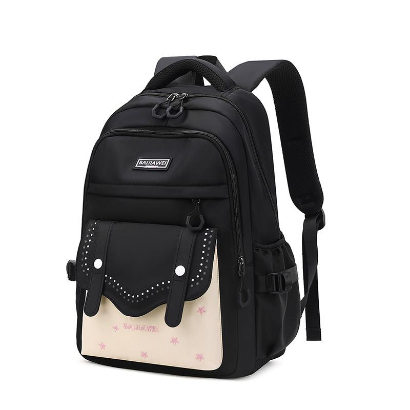 Korean Style Daily Backpack For Women Packsack Waterproof Nylon Fabric Travel Backpacks Girls School Bag Teenagers Casual Bags