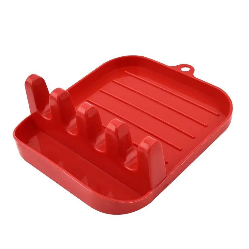 Multi Functional Spatula Rack Kitchen Tools Shelf Household Table Top Card Slot Type Hole Free Pot Cover Spatula Frame