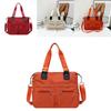 Stylish Oxford Cloth Shoulder Bag With Zip Closure And Mobile Phone Pocket For Casual Outings