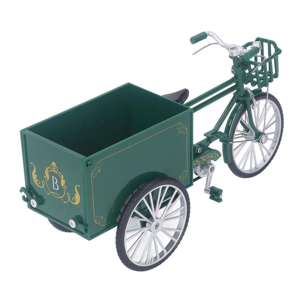 Vintage Tricycle Finger Bike Model Alloy Shelf Accessories Home Decor Ornament Tricycle Model