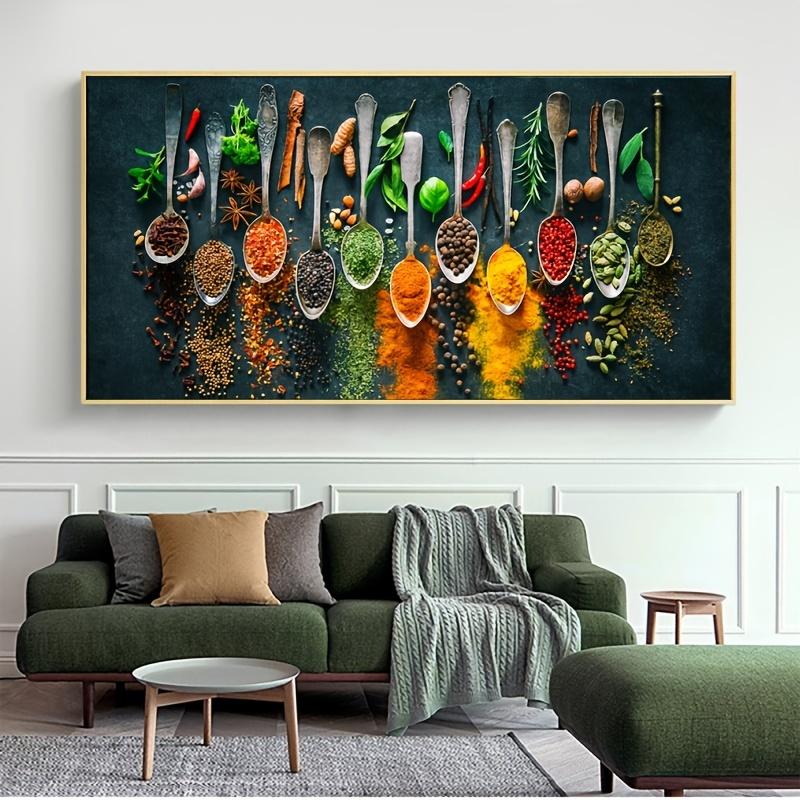 Frameless Herbs And Spices For Cooking Wall Poster Wall Canvas Canvas Painting For Living Room Bedroom Home Decor