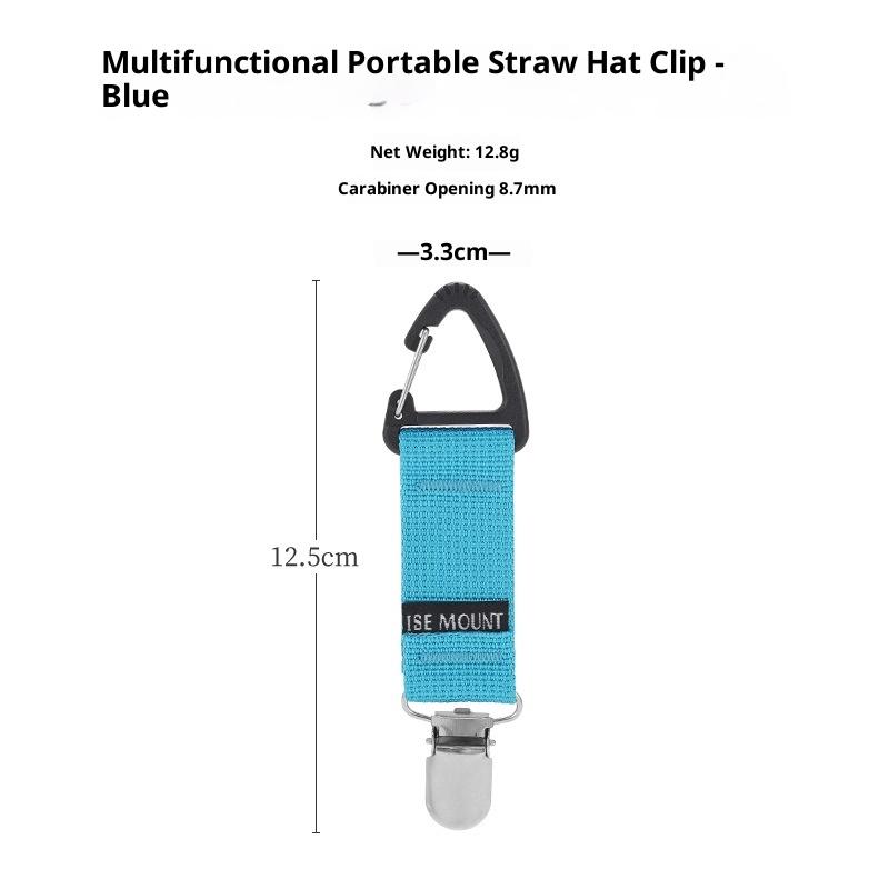 Outdoor Travel Straw Hat Clip Portable Hat Bag Clip Glove Clip Organizer Baseball Cap Holder Hats Brim Hanging Hook