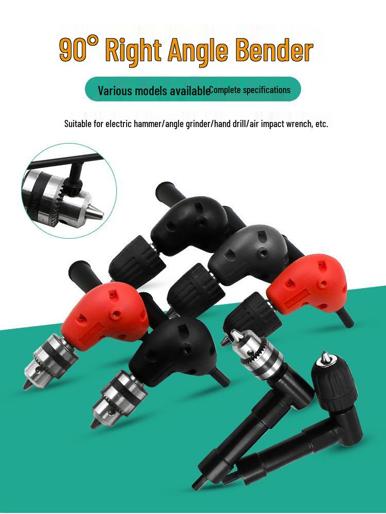 Right Angle Electric Drill Extension with Three-Jaw Chuck