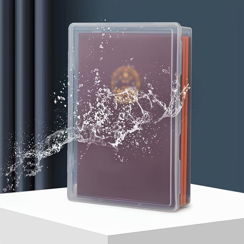 Transparent Plastic Storage Box with Flip Lid,Durable, Stackable Organizer for Office & School Supplies, Documents
