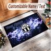 Personalized Crystal Velvet Carpet FC Zürich Pattern Non Slip Floor Rug