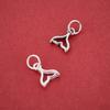 S925 Sterling Silver Mermaid Tail Charm Pendant for DIY Beading Bracelet Crafts