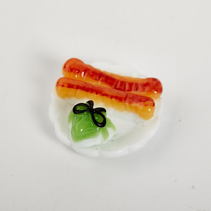 5Pc 1/12 Dollhouse Miniature Breakfast Plate Egg Bread Mini Food Model Ornaments