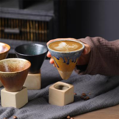 Japanischer Grobkeramikbecher Kreativer Becher Windbecher Keramik Retro Kaffeetasse