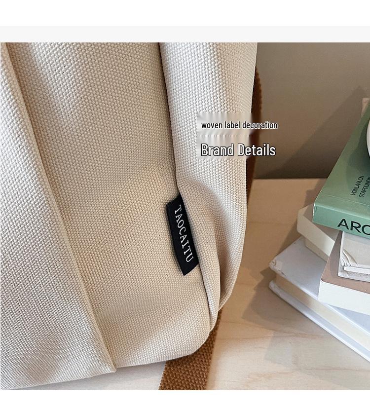 2026 Women's Large Capacity Canvas Tote: Versatile, Fashionable Handheld Shoulder Bag for Commuting