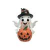Halloween Ghost Pumpkin Statue Figurine Holiday Decoration for Indoor Outdoor Tabletop Display Ornament Sculpture