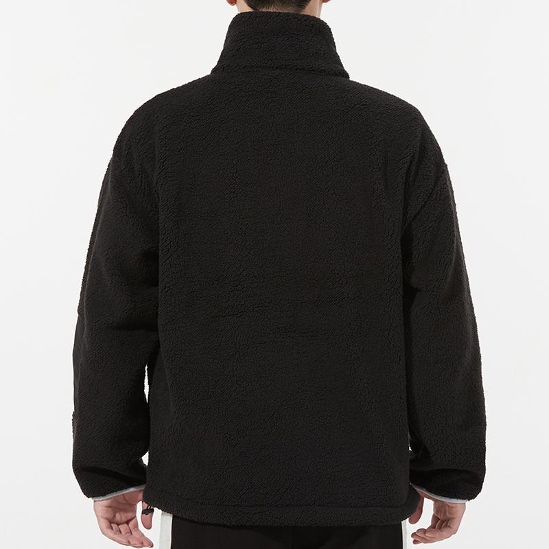 Puma Sherpa Bonded Jacket With Embroidered Logo And Zip Collar Men Outerwear Black 534930-01