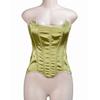 Damen Klassisch Vielseitig Schlanke Passform Katzenohren Satin Rückseite Binden Formgebendes Bustier