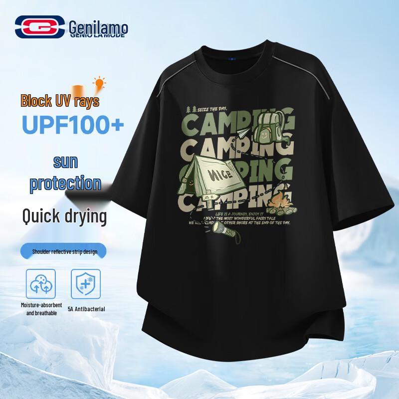 GENIOLAMODE Men s Quick-Dry Outdoor Sport T-Shirt 3XL